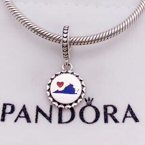 Pandora Virginia Lovers USA Travel Destination Dangle Charm Pendant